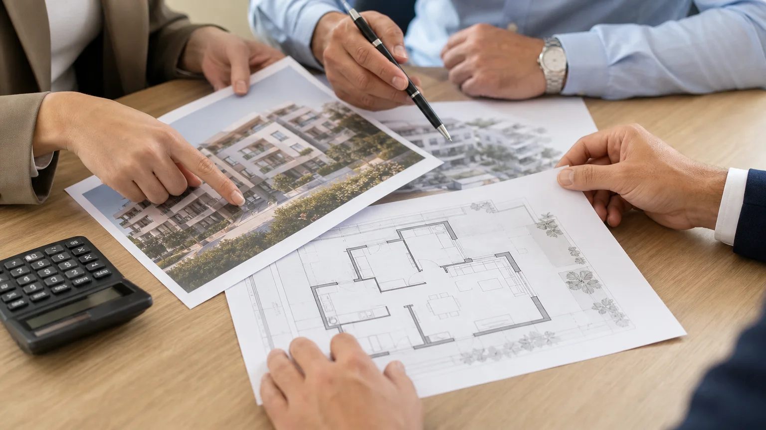 Documents et calculatrice pour préparer le financement d’un achat immobilier collectif