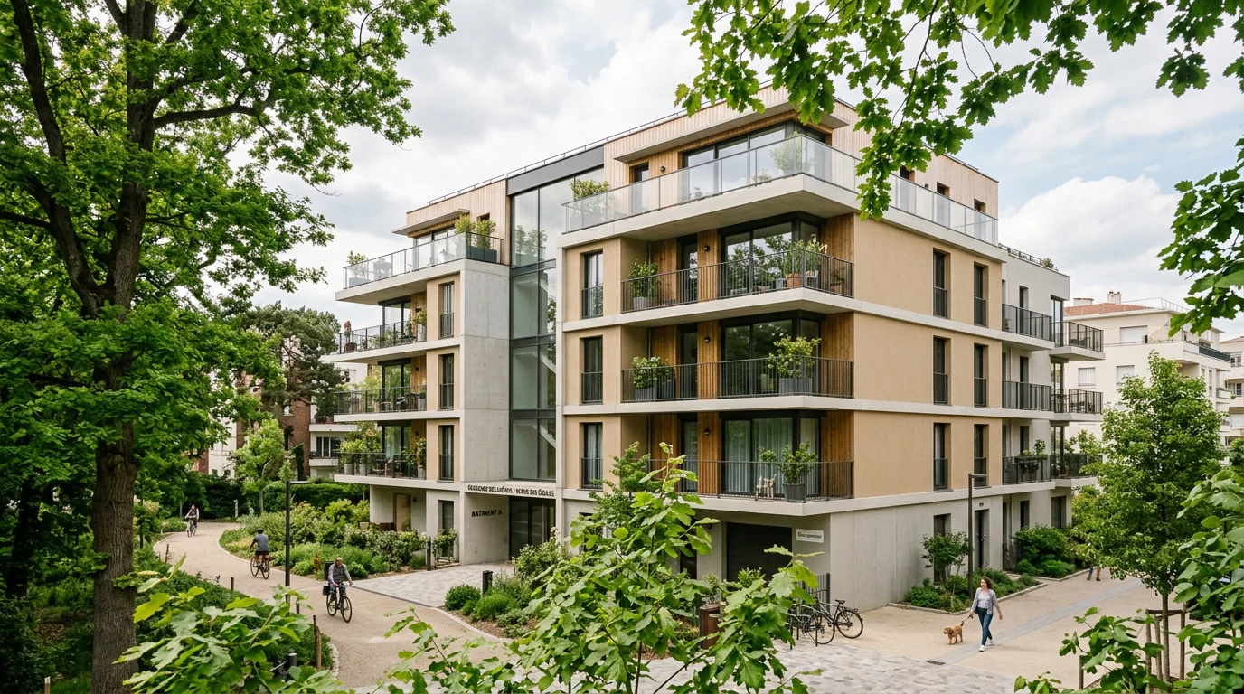 Résidence neuve moderne entourée d'espaces verts à Clamart