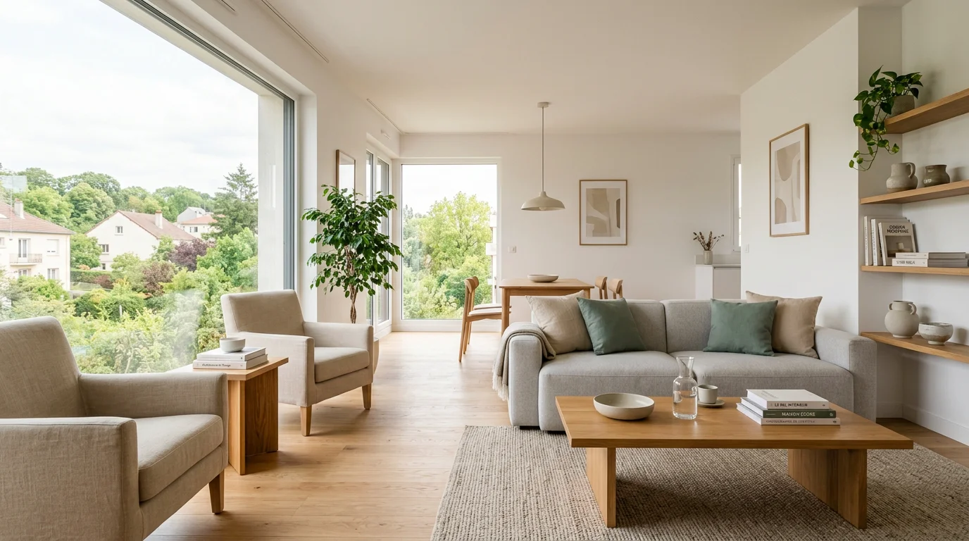 Intérieur lumineux d'un appartement neuf à Clamart